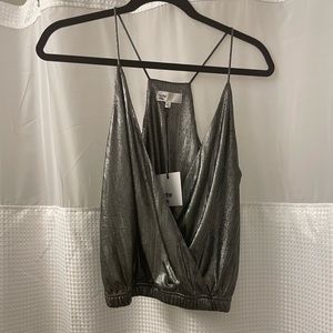 Brand new silver metallic tank